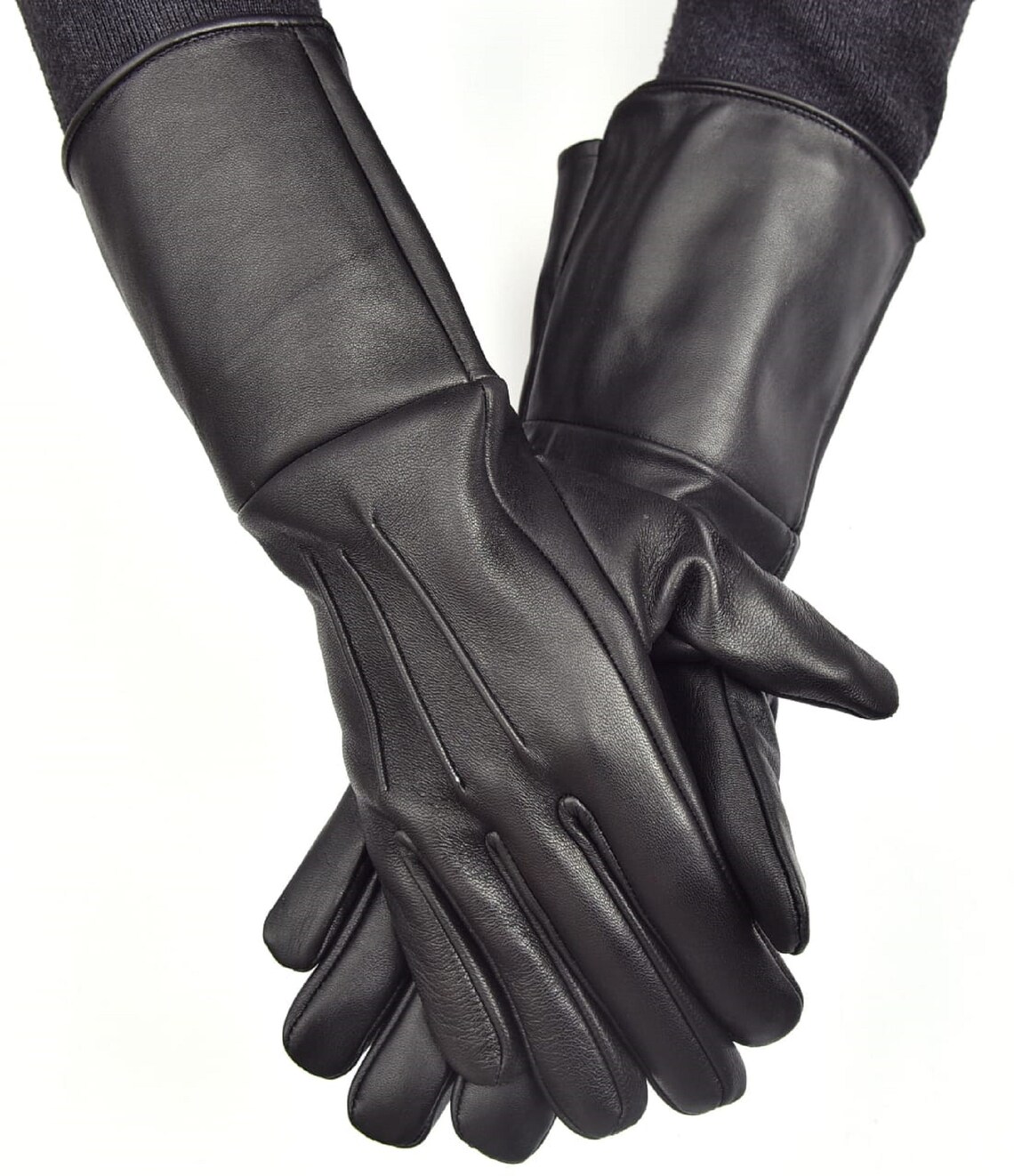 Long Cuff Leather Gloves for Medieval Costume Etsy