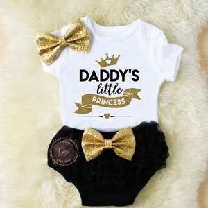 Daddy little princess, Daddys girl onsie, Daddys girl, Onesies for girls, Gender announcement, Kids Birthday gift, Cute baby clothes