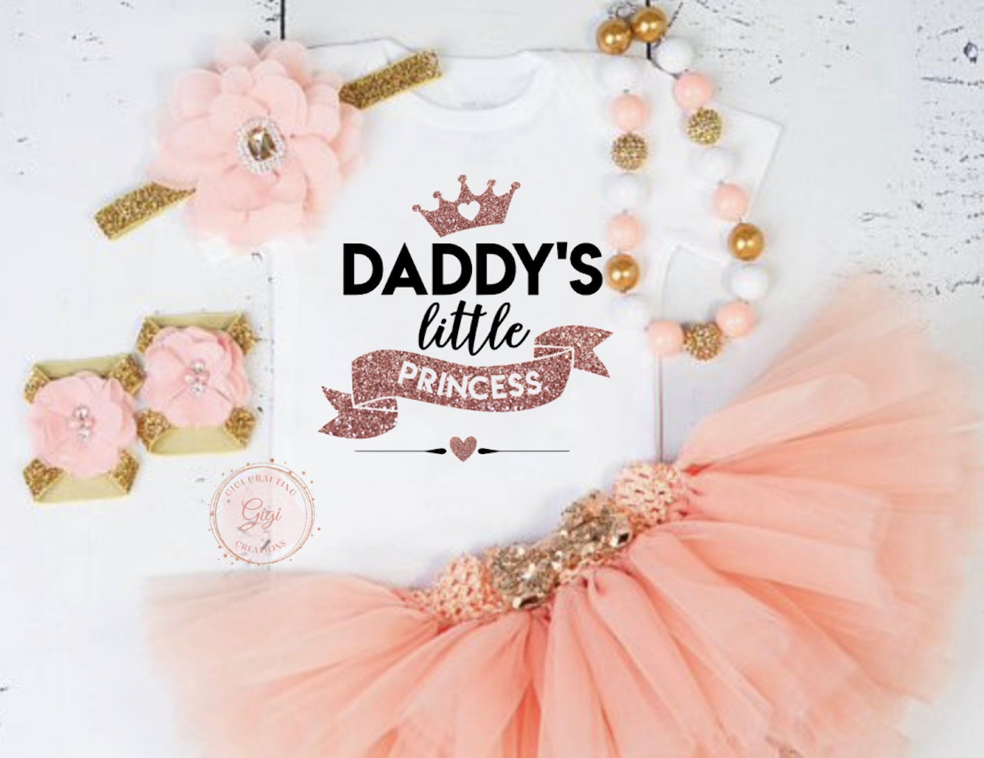 open lace back dress Daddys little princess – BabyGdesigns13 main image 1