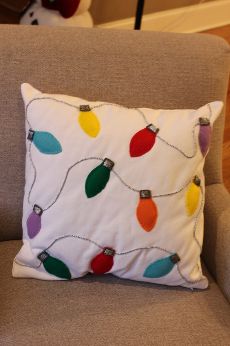 Christmas Lights String Pillow Cover