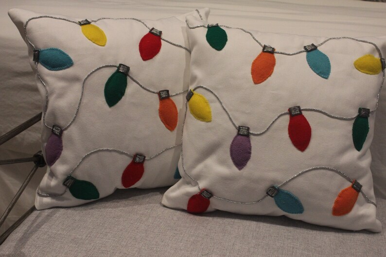 Christmas Lights String Pillow Cover