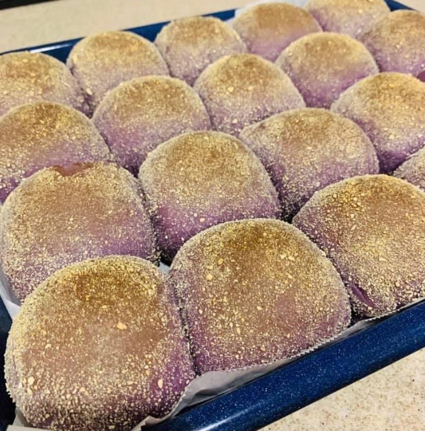 Ube-Cheese Pandesal, A Dozen of Filipino Dinner Rolls