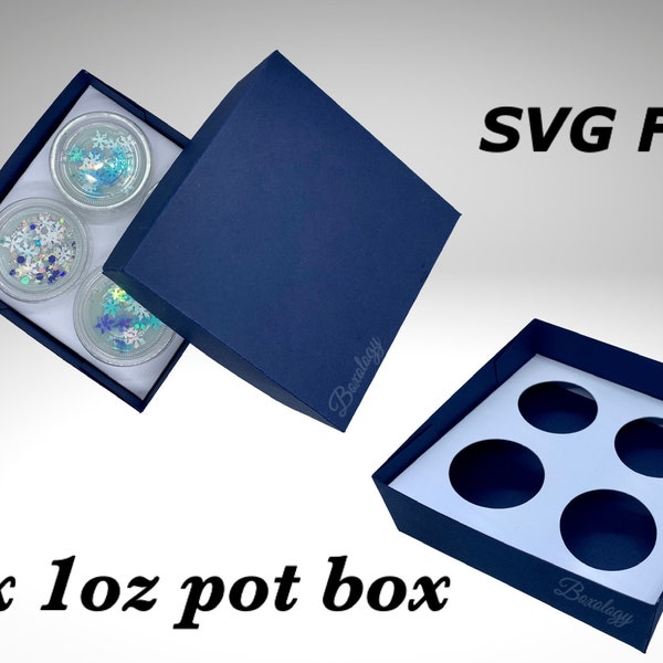 Wax Melt 4 x 1oz Pot Box SVG