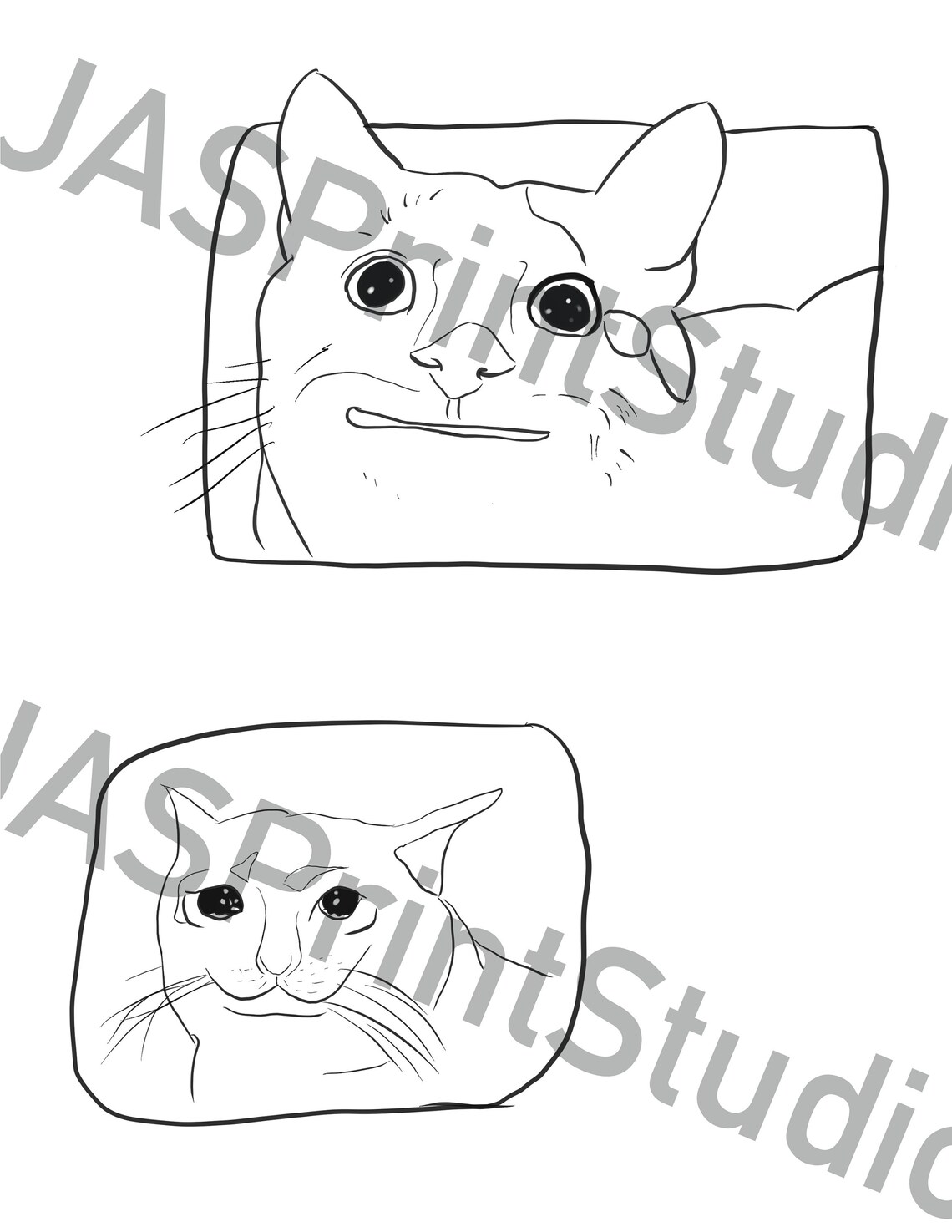 Color your favorite Cat Memes Adult Coloring Pages | Etsy