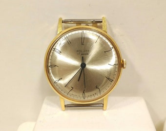 Poljot De Luxe mechaniczne 17 klejnotów Vintage / Men Watch, radziecki zegarek.