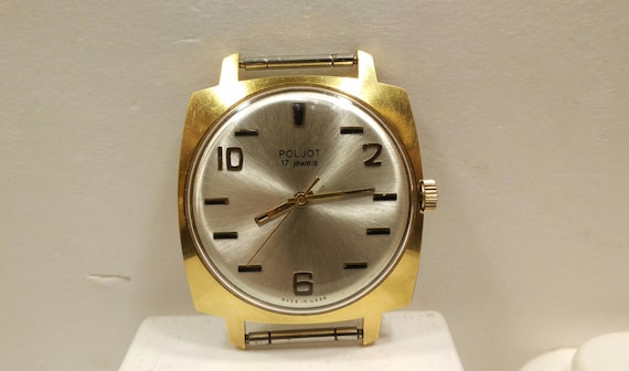 Watch POLJOT 17 JEWELS Vintage Mechanical Gold plated AU20 USSR Etsy Canada