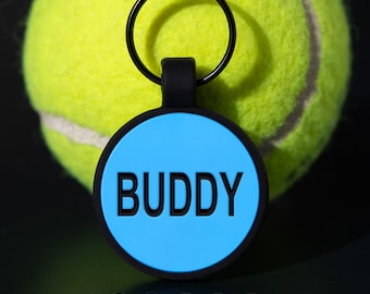 GoTags Silicone Pet Tags, Silent Dog Tags for Dogs and Cats, Soundless Pet Tag Personalized Engraved, Quiet Pet ID Tag