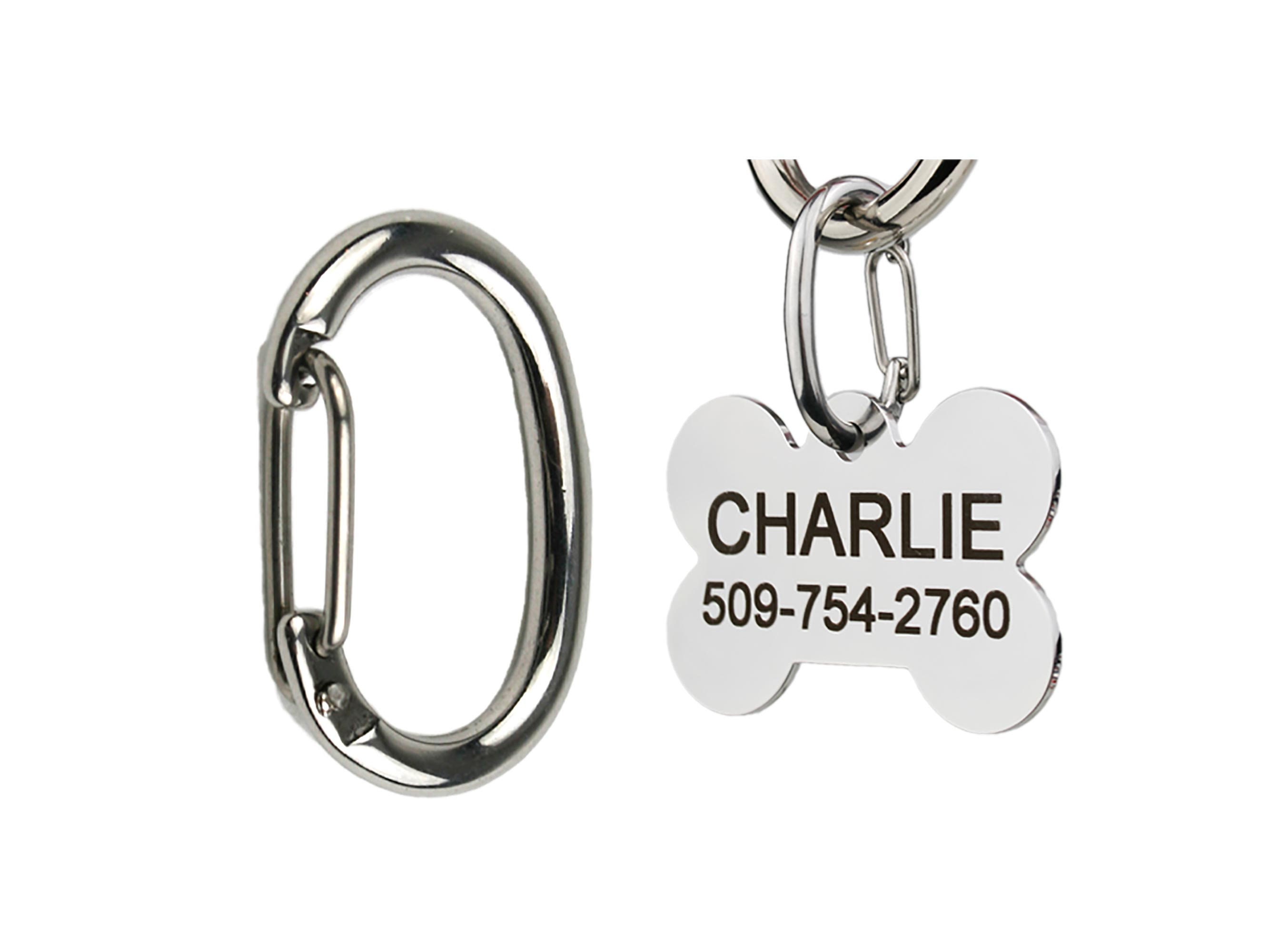 Ctmw 2 Pack Dog Tag Clips, Stainless Steel Heavy Duty Quick Clips
