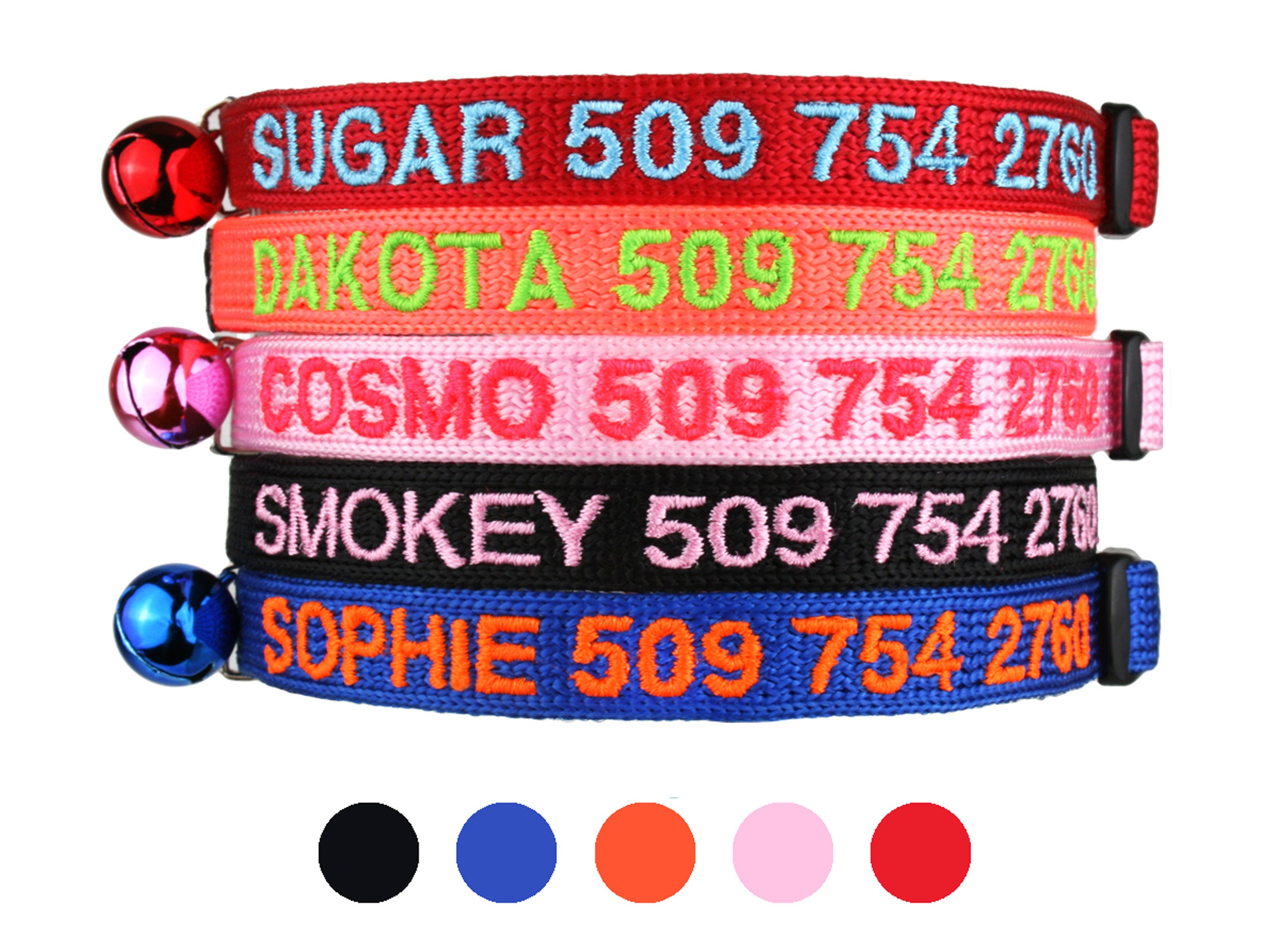 monogrammed cat collars