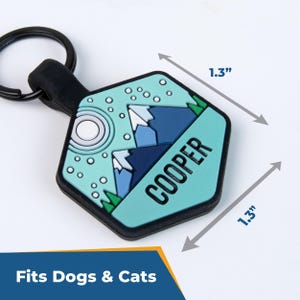 GoTags Silent Dog Tag with Design, Personalized Engraved Silicone Dog and Cat Name Pet ID Tags, Soundless No More Jingling Dog Tags image 7