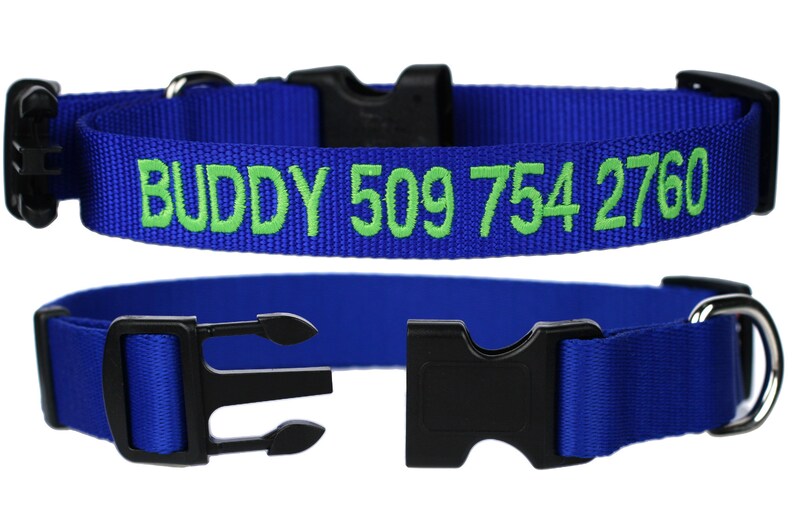 Gotags Personalized Dog Collar With Name Custom Embroidered Etsy