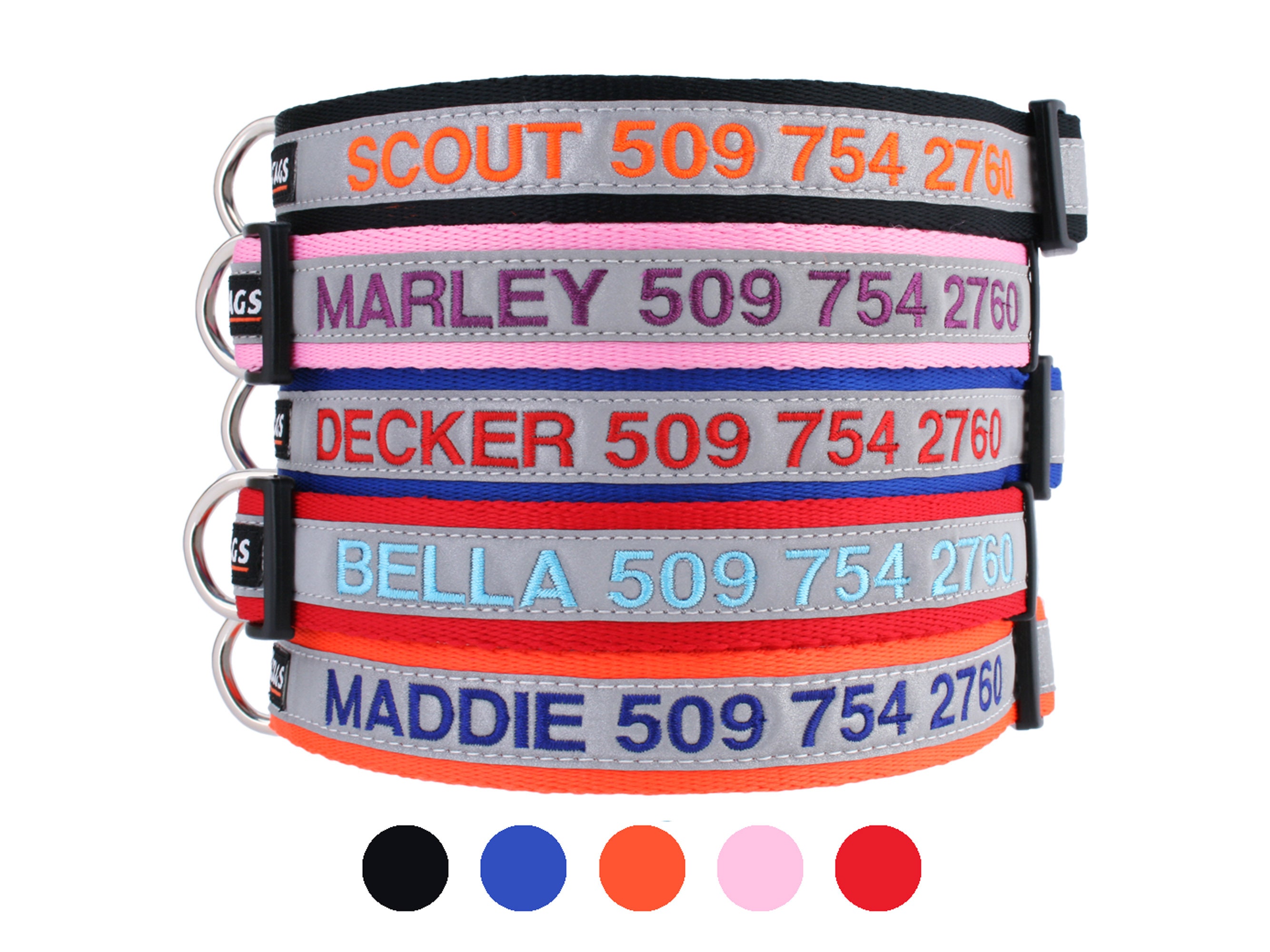 Etsy embroidered dog collar deals