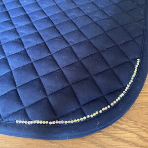 Bedazzled saddle pad- single row