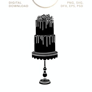 elegant-2-tier-cake-with-flowers-for-wedding-svg-digital-file-download