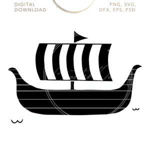 Viking ship/longboat SVG digital file download