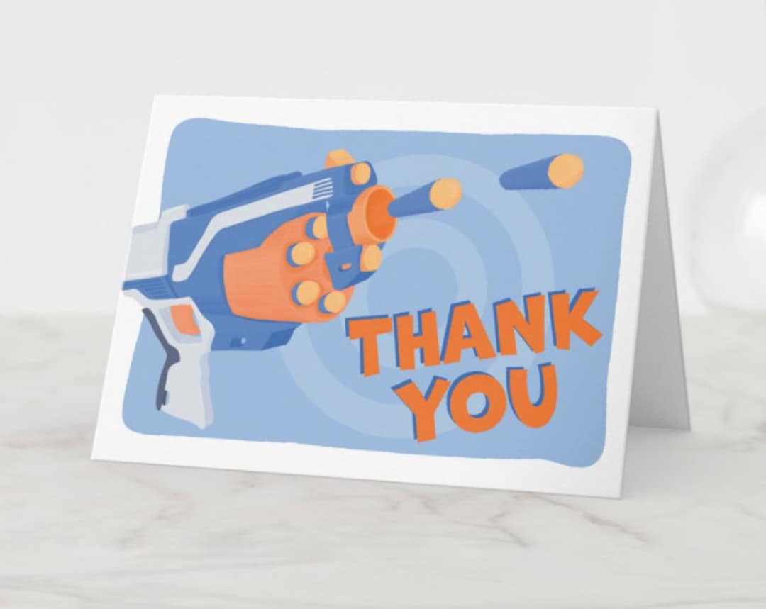 foam-dart-gun-nerf-birthday-party-thank-you-or-custom-notecard-download-etsy for Free Printable Nerf Thank You Tags Foam Dart Gun/nerf Birthday Party Thank You or Custom Notecard Download - Etsy for Free Printable Nerf Thank You Tags