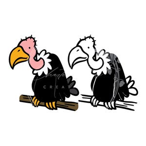 Cute vulture on Branch SVG digital file download