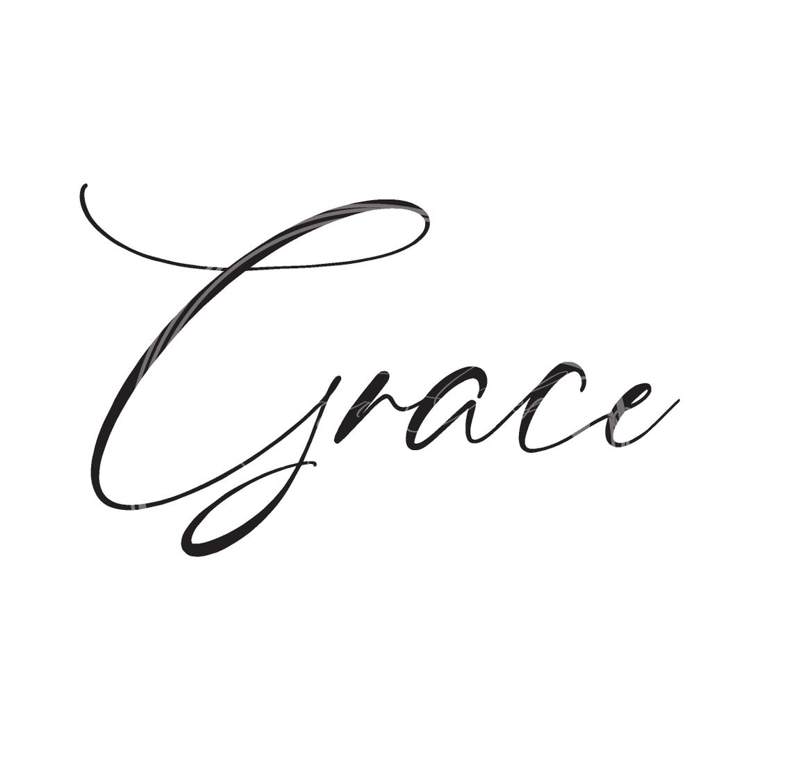 Beautiful, Modern Grace Script Typography SVG Digital File Download - Etsy