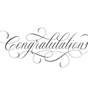 Lindo e elegante Parabéns script tipografia download de arquivo digital SVG