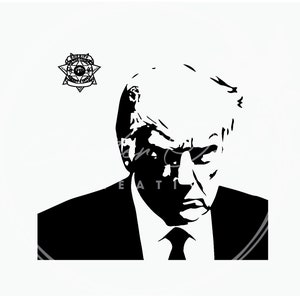 Trump mugshot SVG digital file download