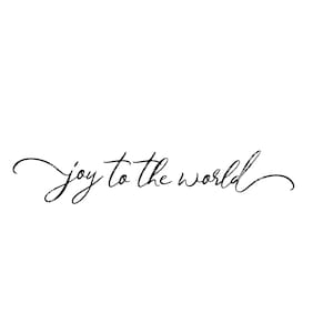 Descarga del archivo digital SVG navideño/festivo Joy to the World creado a mano con largos adornos