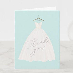 Schönes Hochzeitskleid Brautparty Dankeschön Karte Download