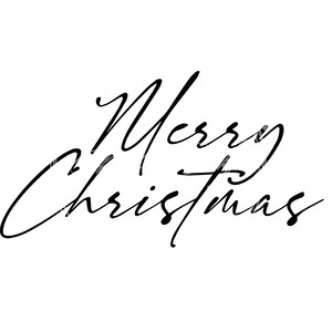 以下が含まれることがあります： 「メリークリスマス」と手書きされた黒と白の文字