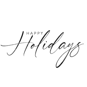 Bellissimo e moderno file digitale SVG con la scritta Happy Holidays in caratteri tipografici