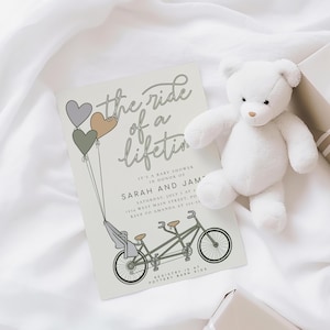 Ride of a Lifetime tandemfiets met babyzitje showeruitnodiging download