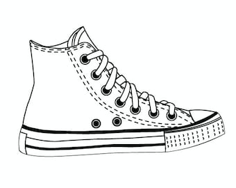 blank converse shoe template