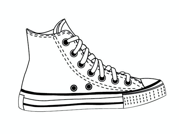 High-top Sneaker Converse Shoe SVG Digital File Download | Etsy