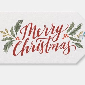 Fun, Hand-lettered Merry Christmas Script With Greenery Layered SVG ...