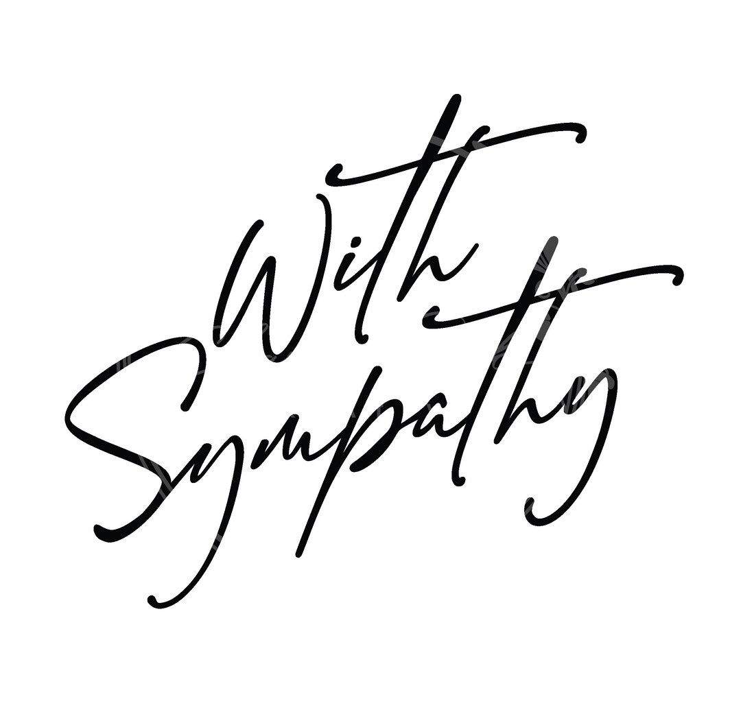 Handcreated With Sympathy Script With No Counters/negative Space for