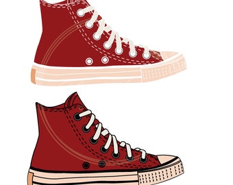Wysokie buty sportowe z płótna, warstwowe, do pobrania w formacie SVG EPS PNG