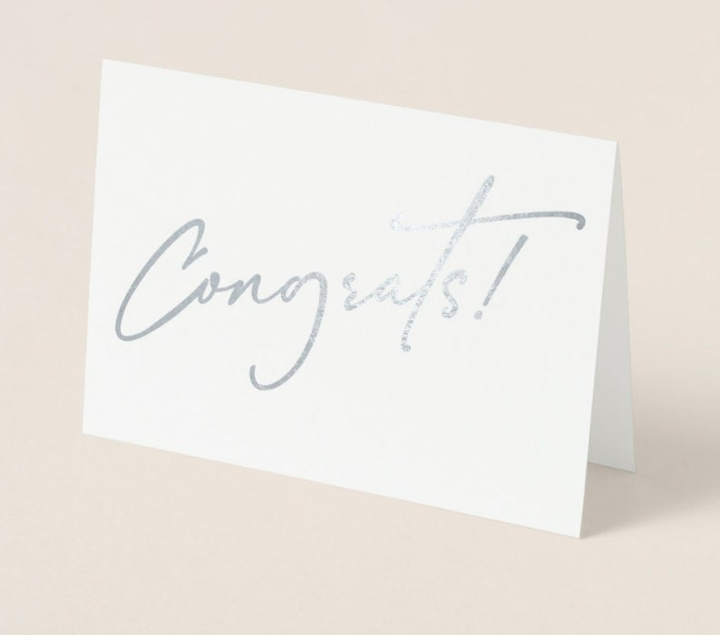 Hand-created Congrats Script With No Counters/negative Space for Paper ...