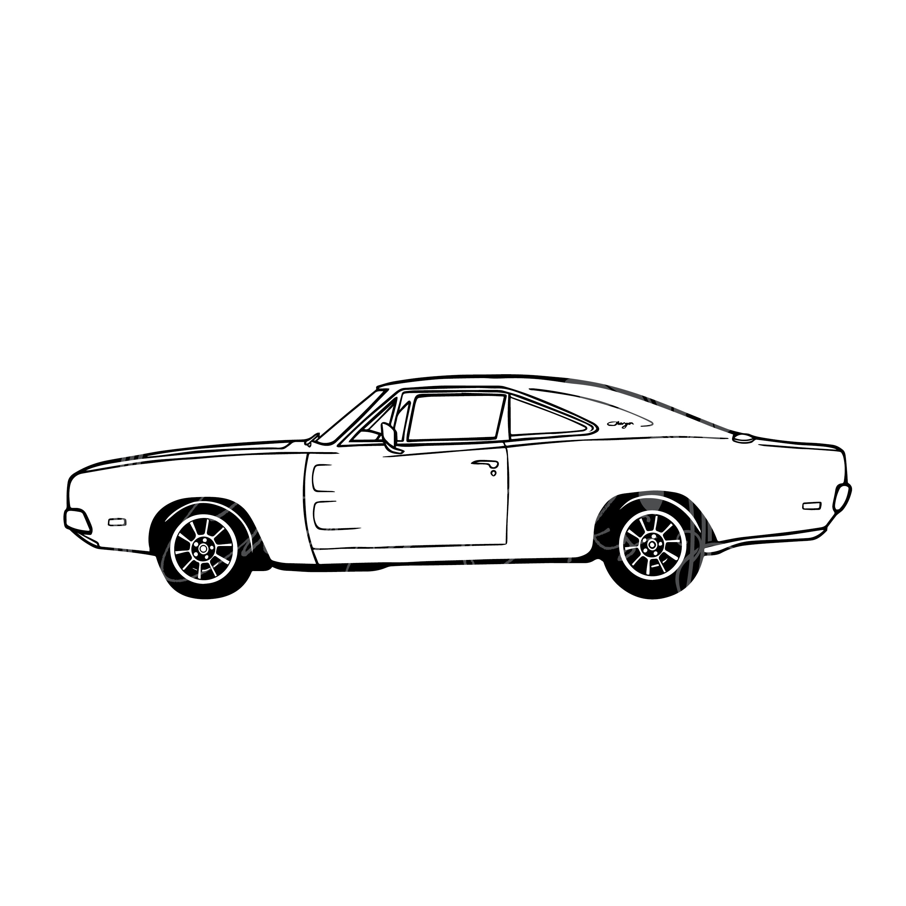 1969 60's Dodge Charger Classic Car Vehicle Line - Etsy Hong Kong 1969 60's Dodge Charger Classic Car Vehicle Line - Etsy Hong Kong