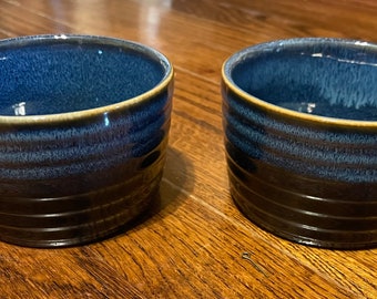 Condiment Bowls ~ Royal Blue ~ Boho Kitchen ~ Ceramic ~ Set Of 2