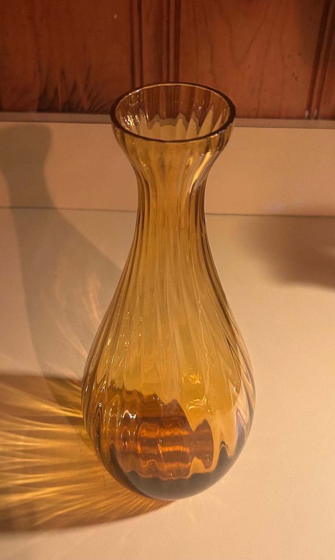 Yellow Floral Glass Vase main image 0
