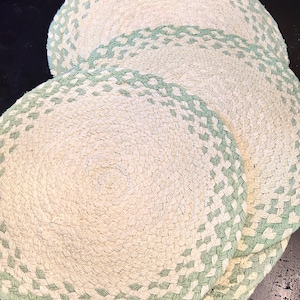 Vintage Plcemats ~ Green Jute ~ Set Of 4