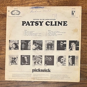 Never to Be Forgotten Patsy Cline Album ~ Vinyl Record - Etsy