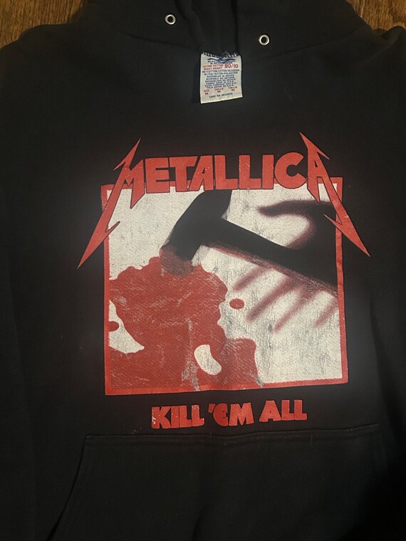 Kill Em All Hoodie ~ Heavy Metal ~ Vintage Hoodie - image 4