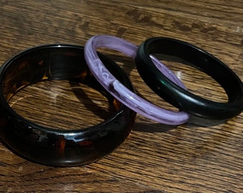 Plastic Bangles ~ Bracelets ~ Set Of 3