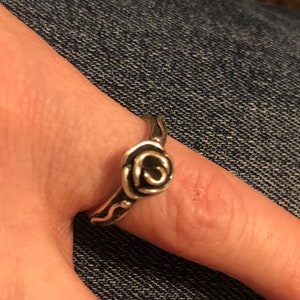 Sterling Silver Rose Ring ~ Sweet 16 Jewelry ~ Minimalist