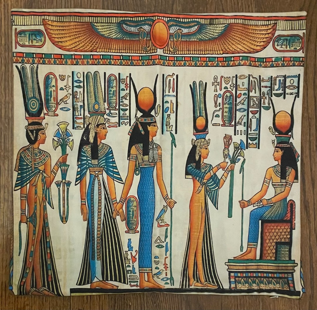 Egyptian Papyrus Accent Pillow Cover Etsy