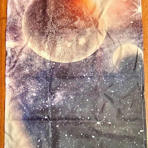 Moon Planets Outer Space Nebula Tapestry