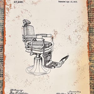 Barbers Chair Sign ~ Barbershop Tin Sign