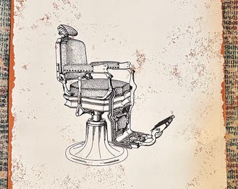 Barbers Chair Sign ~ Barbershop Tin Sign