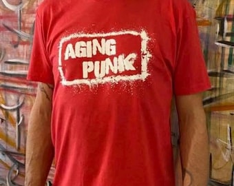 Aging Punk T Shirt Punk Rock Band Famous Logo Font Rancid NOFX Bad Religion Pennywise