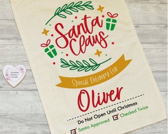 Personalised Santa Christmas Sack | Christmas Toy Sack | Christmas Gift Present Bag | Personalised Stocking | 1st Christmas Sack Stocking