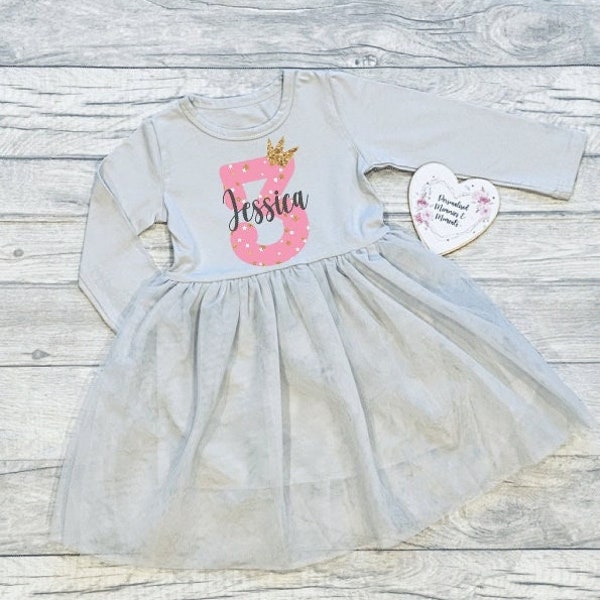 Robe D’anniversaire personnalisée en Tutu | Robe D’anniversaire Tutu | cadeau d’anniversaire personnalisé | Filles Anniversaire Tutu | Robe Tutu du premier anniversaire du 1er anniversaire